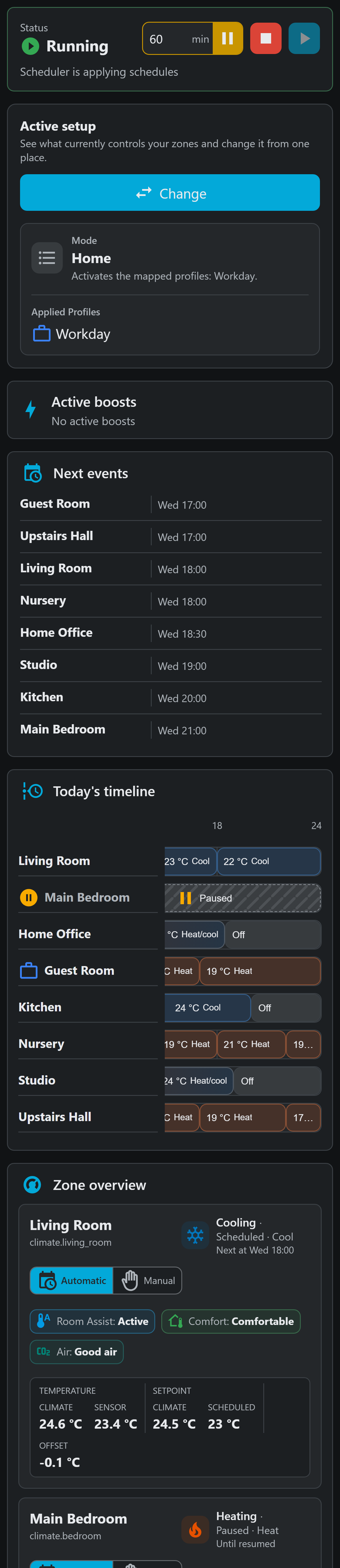 Velair responsive Overview on a phone